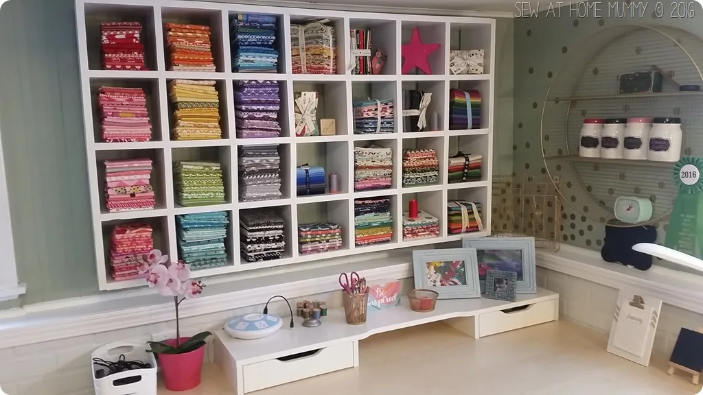 Organize Fabric with Open Shelving