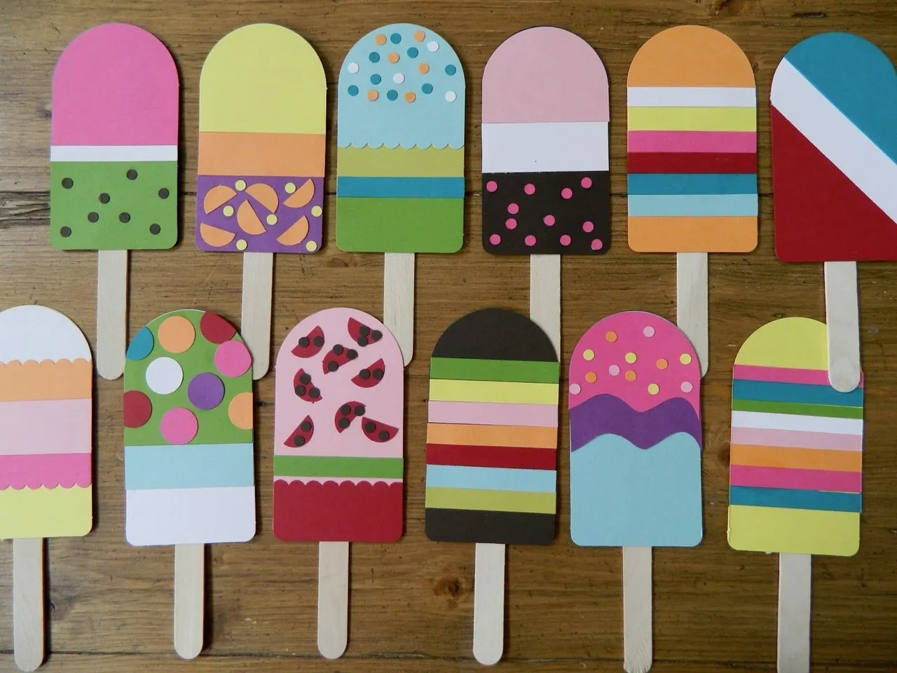 Popsicle Stick Ice Cream Art