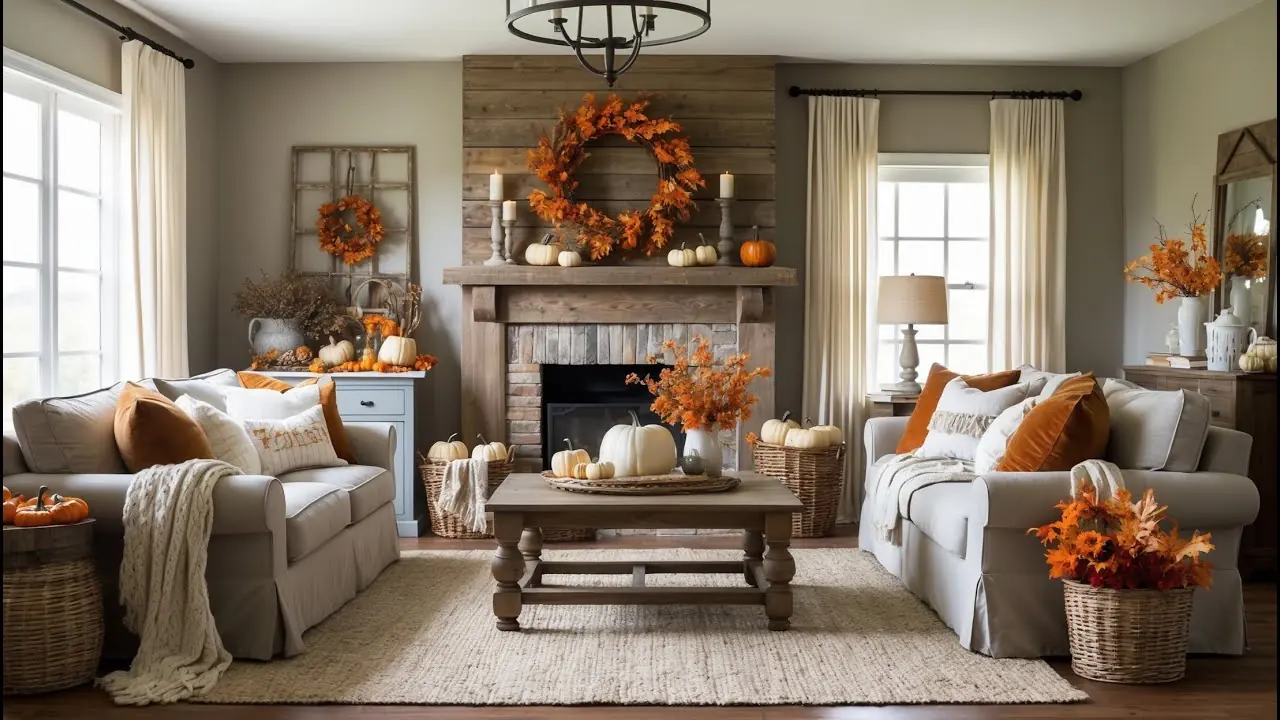 Rustic Farmhouse Cozy Living Room