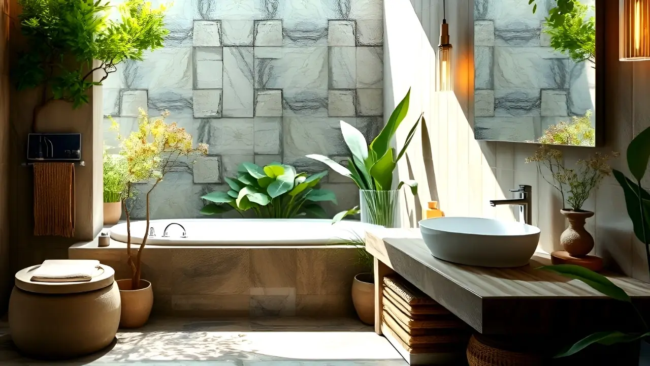 Spa-Like Organic Bathroom Design