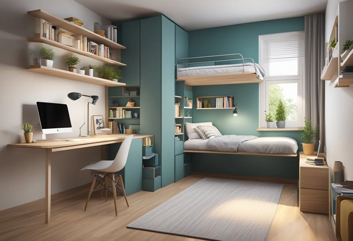 Space-Saving Small Bedroom Design