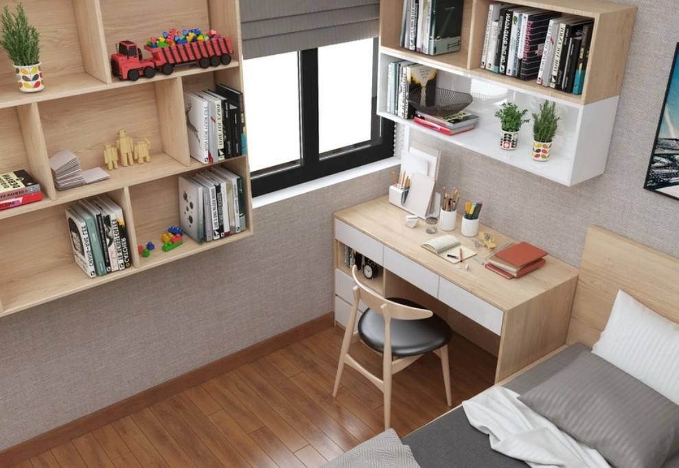 Study-Focused Dorm Desk for Better Productivity