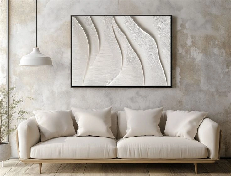 Textured White Walls for Added Character