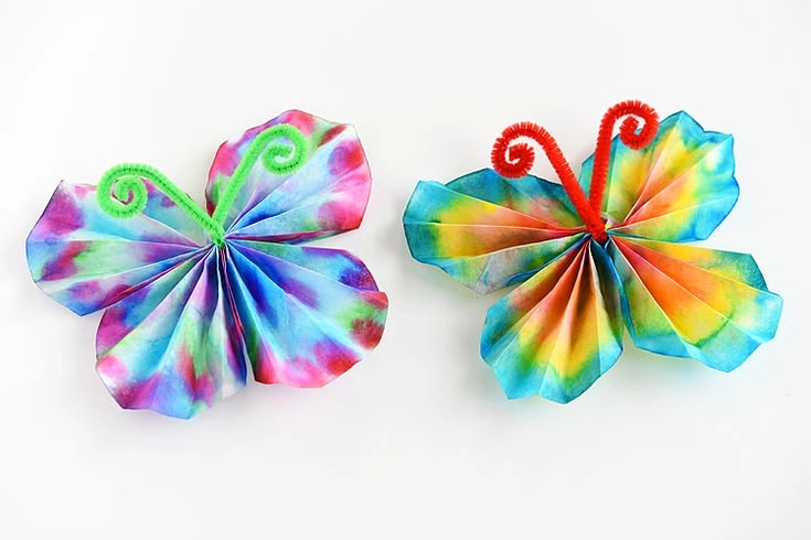 Tie-Dye Coffee Filter Butterflies