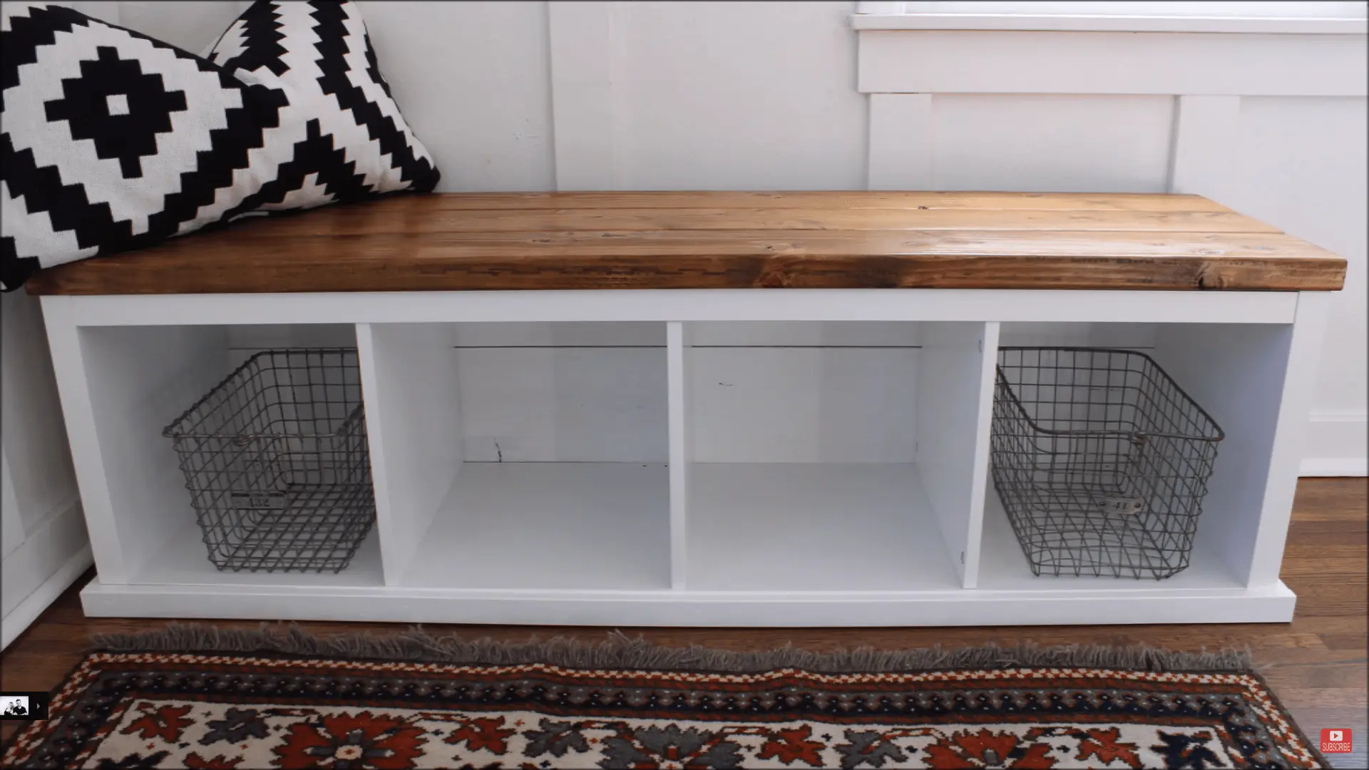 Transform a KALLAX Shelf into a Stylish Entryway Bench