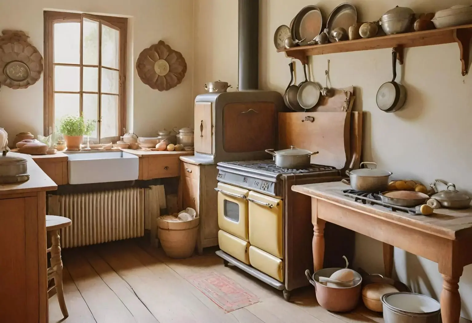 Vintage-Inspired Farmhouse Kitchen Decor