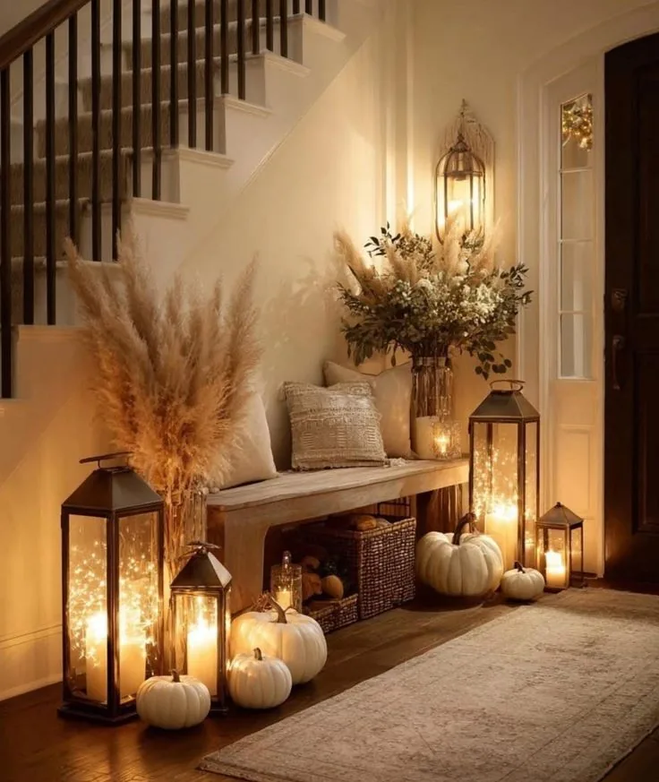 Add Warm Lighting with Lanterns and Candles