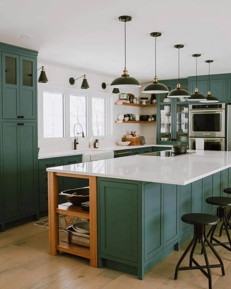 Add a Green Kitchen Island