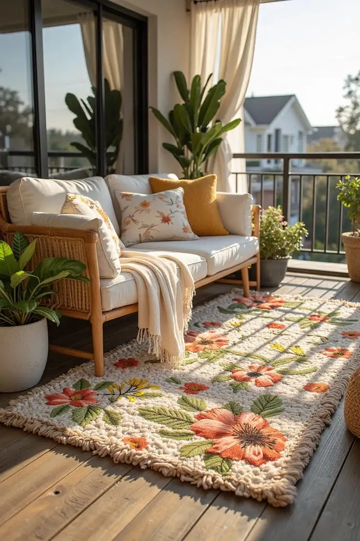 Add a Small Outdoor Rug