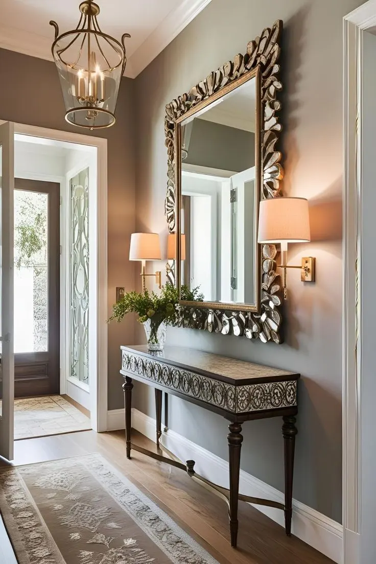 Add a Statement Mirror to Open Up the Space