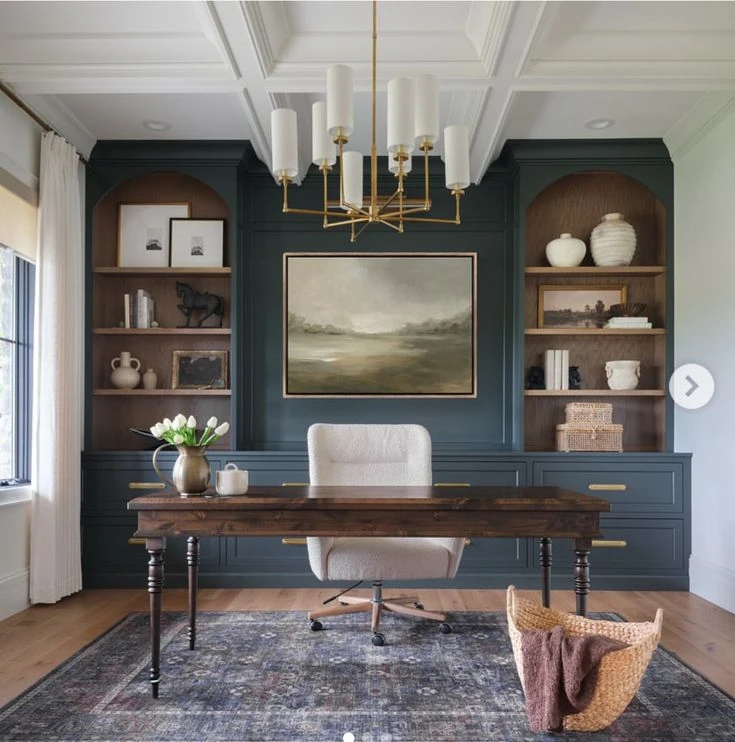 Add a Statement Wall Behind Your Desk