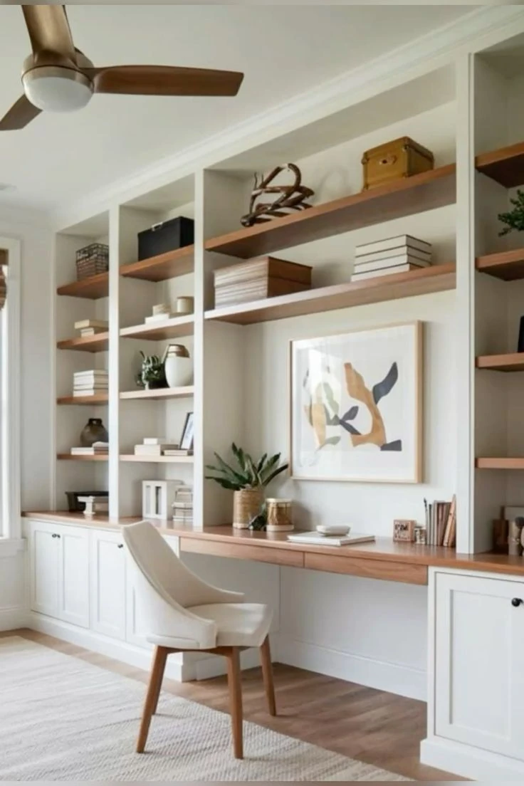 Build a Stylish Home Office With Open Shelving
