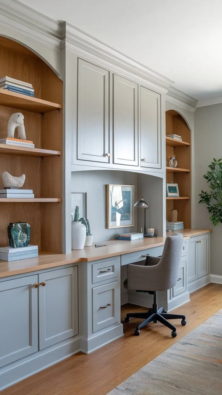 Built-In Storage Home Office Designs