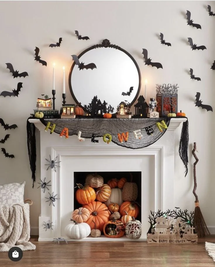 Create a Halloween Mantel Display
