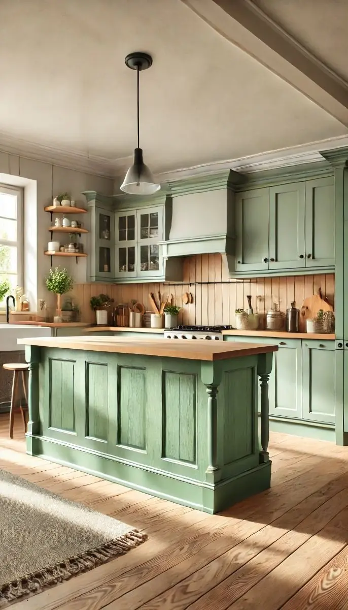 Create a Soft Sage Green Kitchen