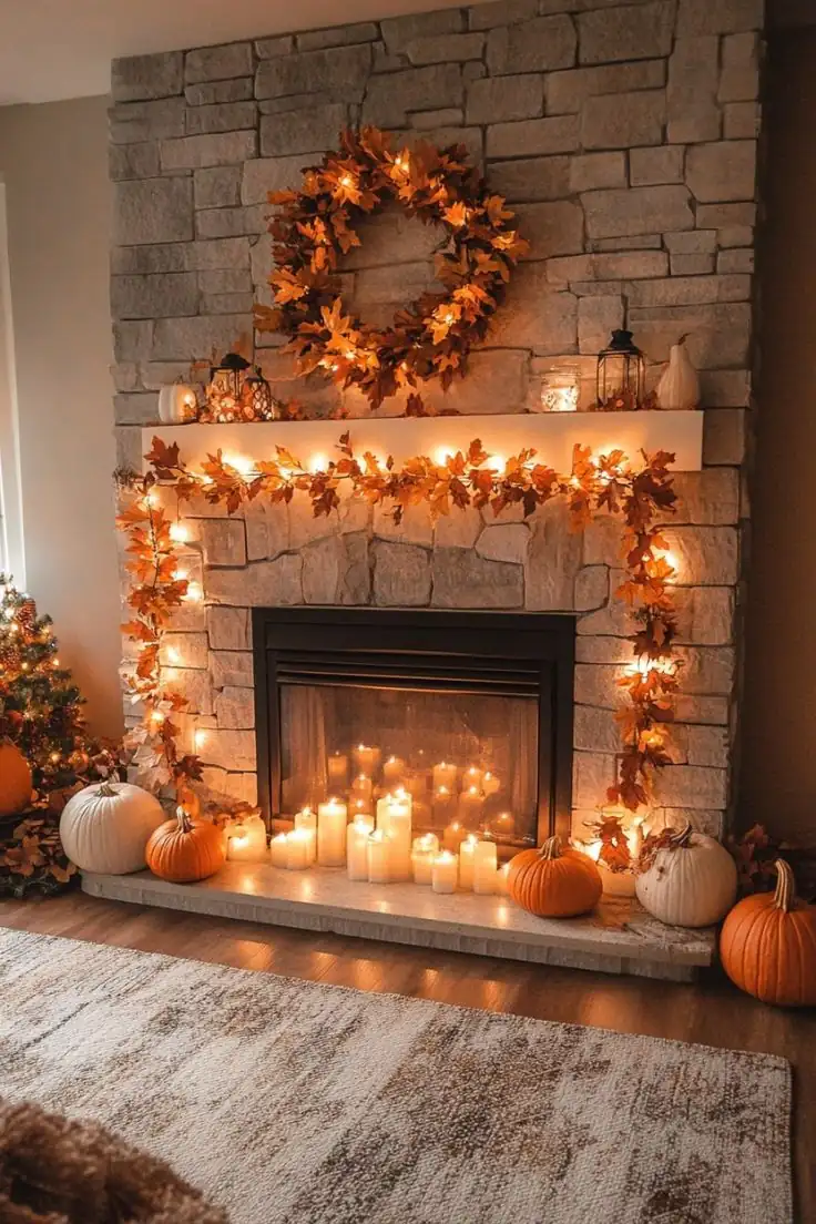 Decorate with Warm Autumn Candles
