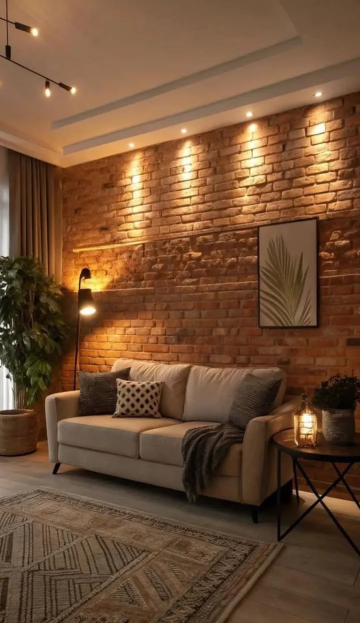 Exposed Brick Accent Wall