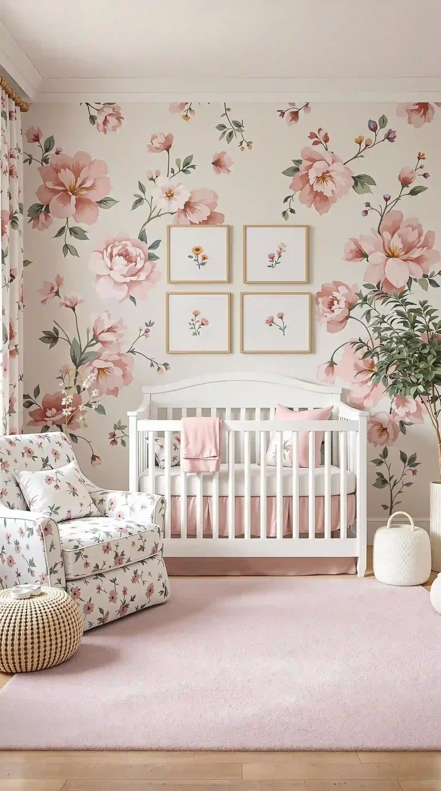 Floral-Themed Nursery