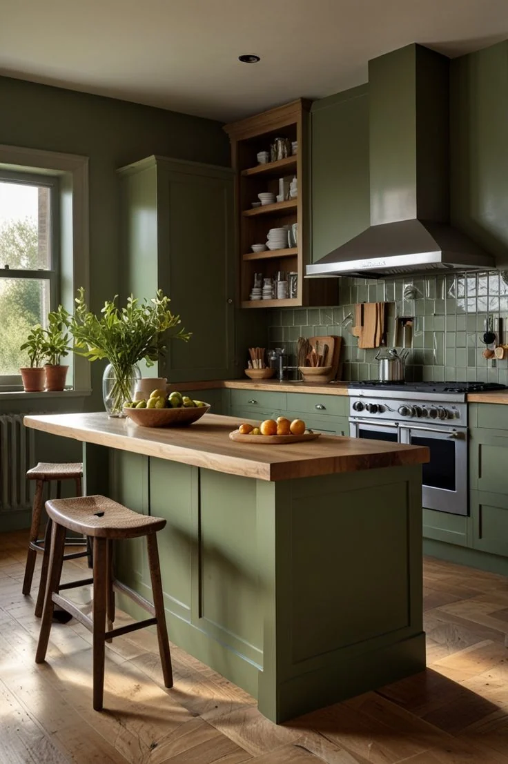 Go for an Olive Green Kitchen