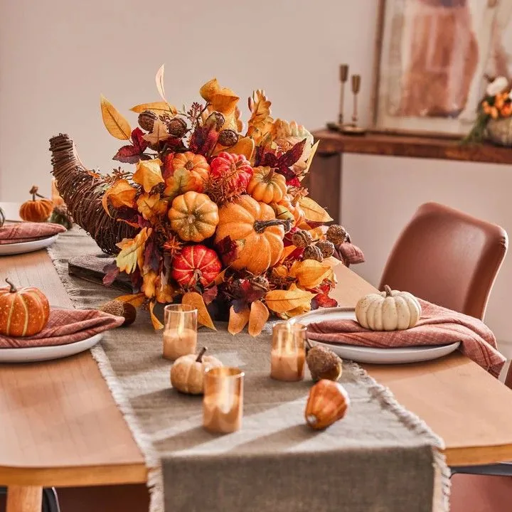 Harvest Cornucopia Filled with Seasonal Beauty