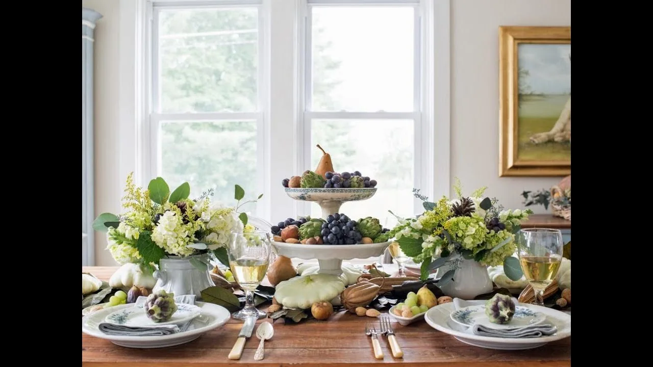 Harvest-Inspired Fruit and Vegetable Centerpiece