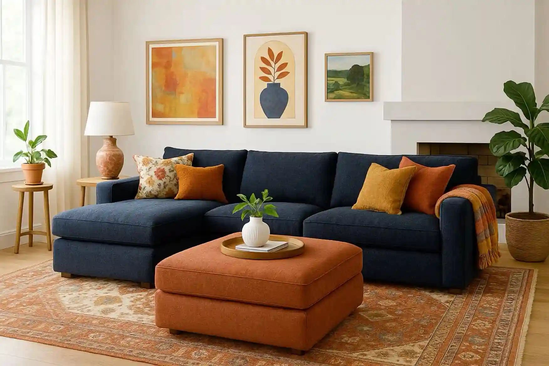 Make a Statement with a Bold-Coloured Couch