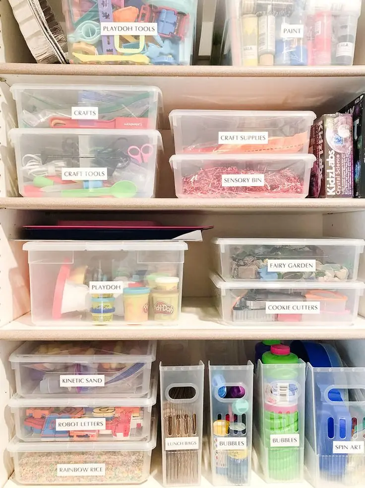 Organize Supplies in Clear Containers