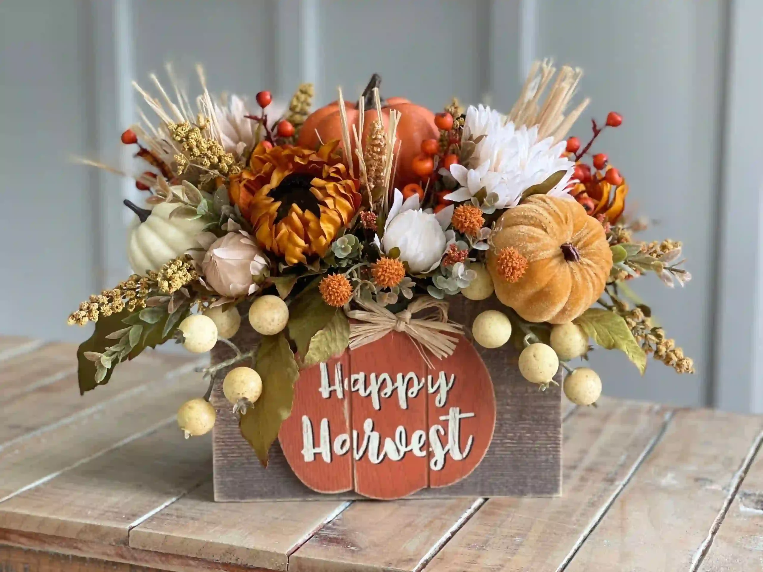 Rustic Wooden Box Arrangement