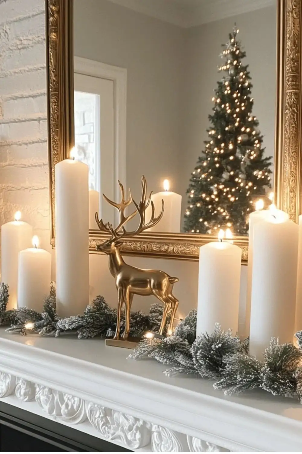 Scandinavian Christmas Mantel