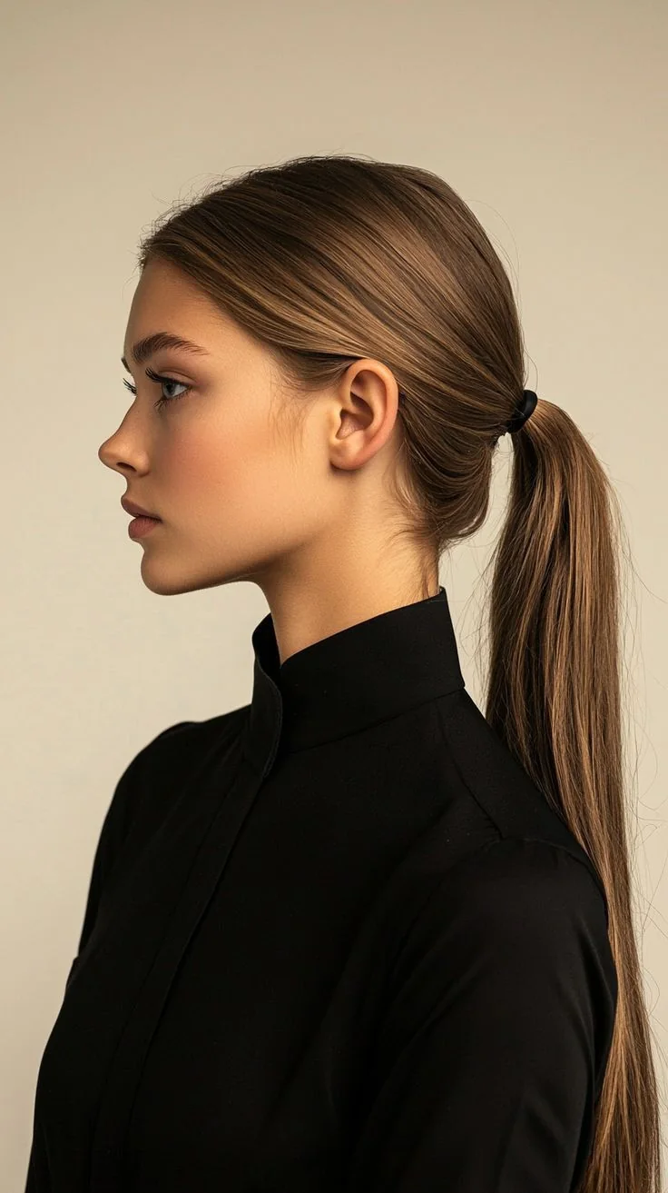 Sleek Low Ponytail