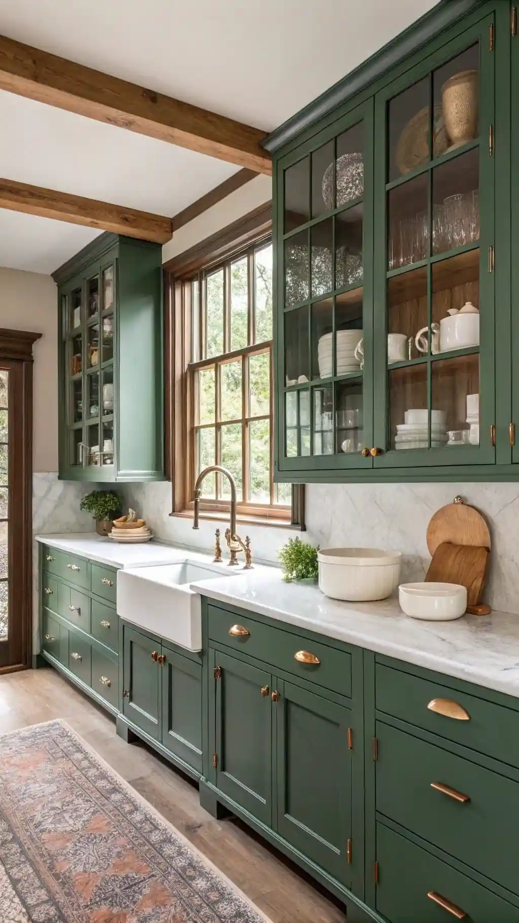 Try Deep Forest Green Cabinets