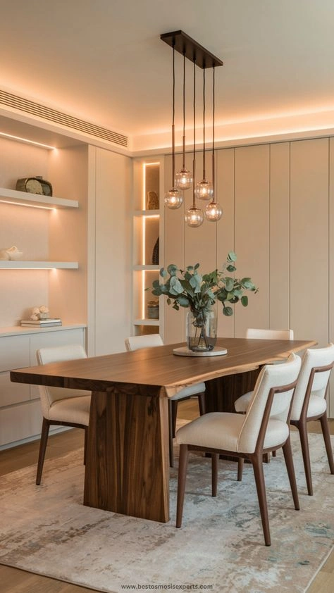 Try a Minimalist Dining Table Arrangement