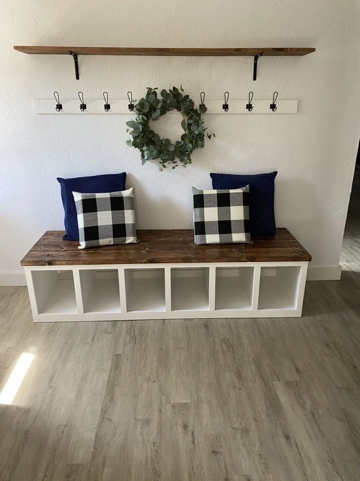 Turn a KALLAX Shelf into a Stylish Entryway Bench