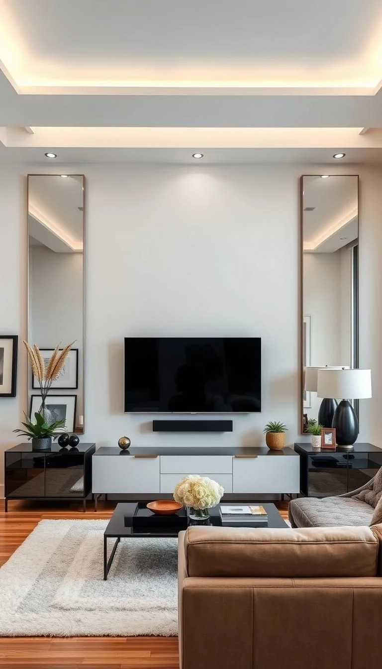 Use Decorative Mirrors Above the TV