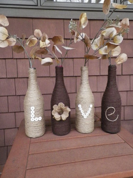 Wine Bottle Vases and Centerpieces