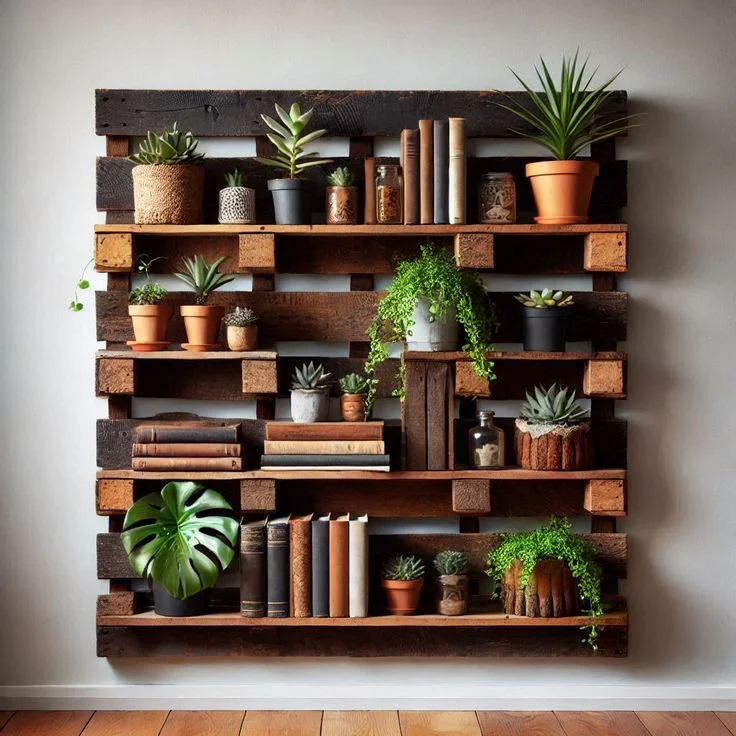 Wooden Pallet Wall Shelves