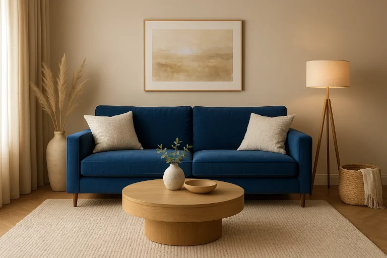 blue sofa living room ideas
