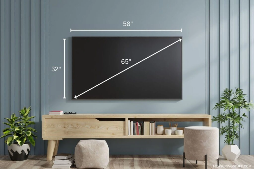 65 Inch TV Dimensions Guide