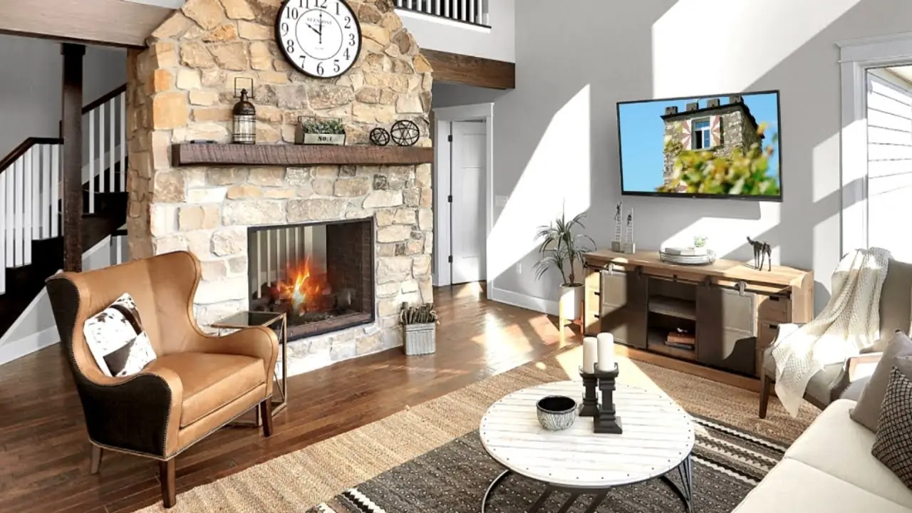 modern farmhouse living room
